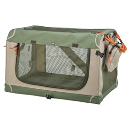 Cage de voyage pliable vert olive/beige 47,5x70 cm