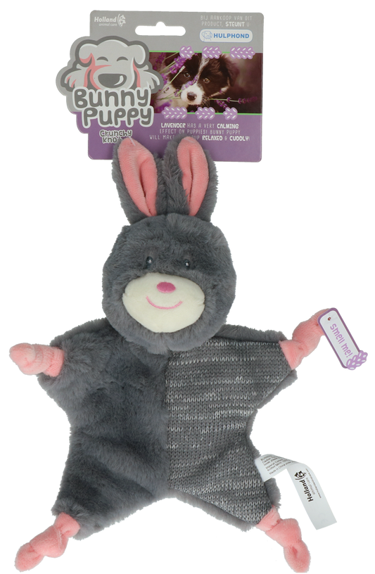Doudou Lapin Nœud Craquant Lavande