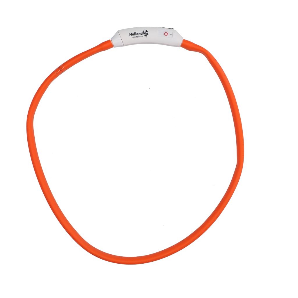 Collier Lumineux Orange - Rechargeable USB
