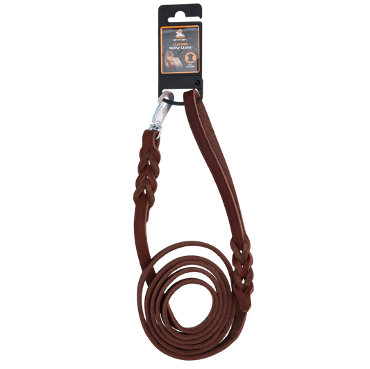 Lederleine Braun 1 cm - 180 cm