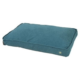 Coussin Toscane velours côtelé bleu XL