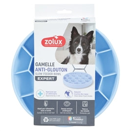 Gamelle slow feeder silicone bleue L Ø 21,5 cm