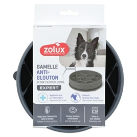 Gamelle slow feeder silicone grise M Ø 16 cm