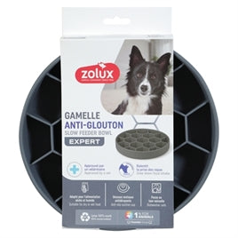 Gamelle slow feeder silicone grise L Ø 21,5 cm