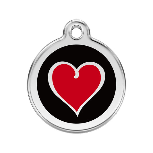 Medaille Schwarzes und rotes Herz  
