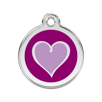 Médaille Cœur Double Violets