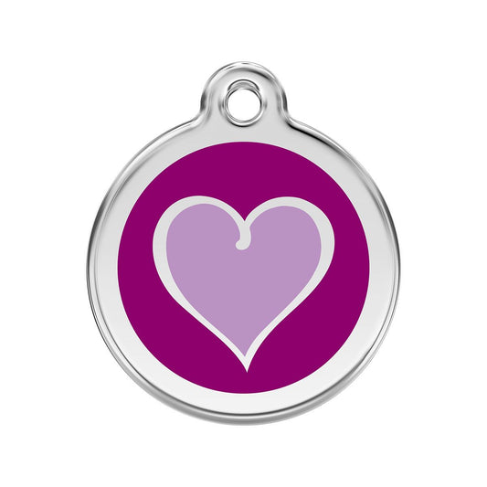 Medaille Doppeltes violettes Herz  