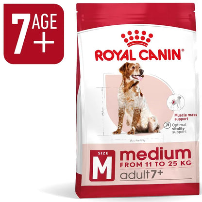 Croquettes Royal Canin Medium Adult 7+ 4kg