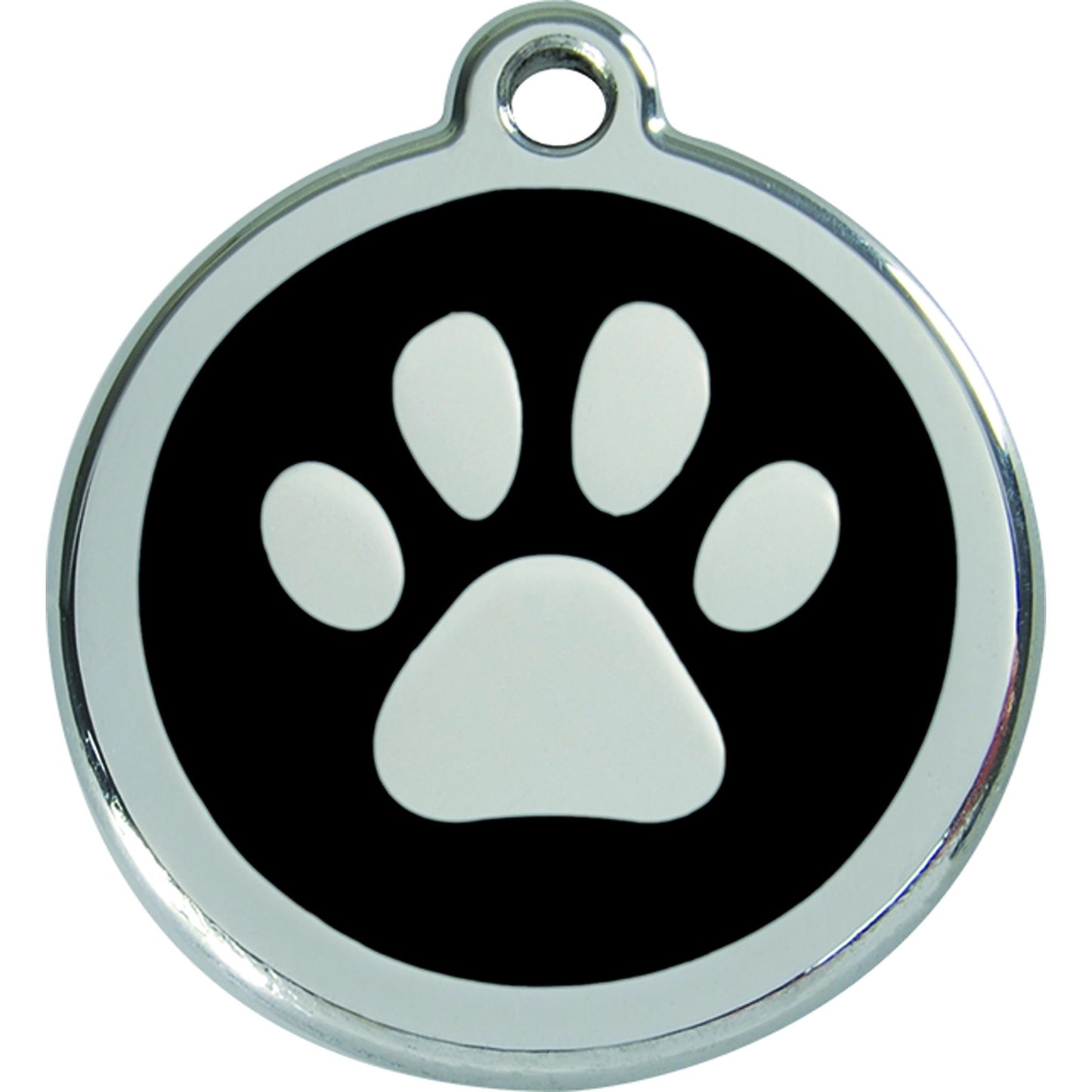 Médaille patte noire acier inoxydable