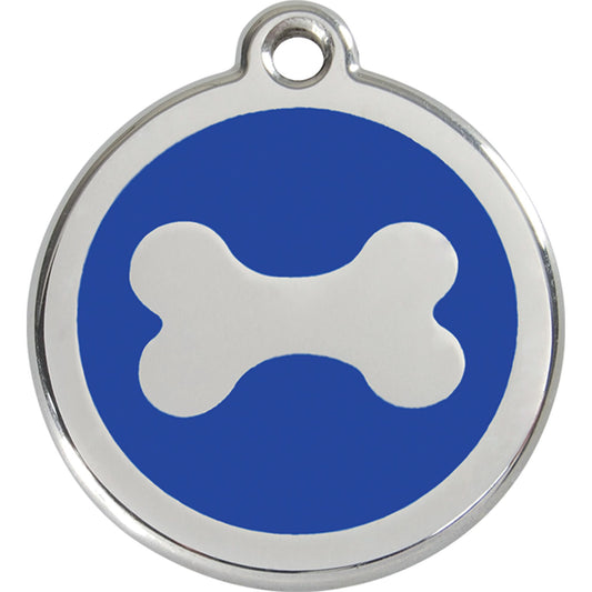 Médaille os bleu acier inoxydable