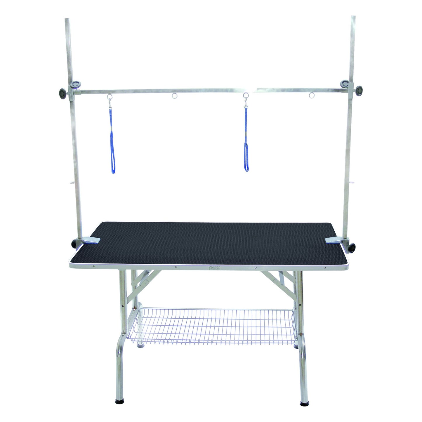 Table de toilettage pliante à potence double sans roulettes