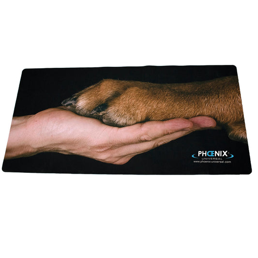 Tapis antidérapant noir pour table de toilettage