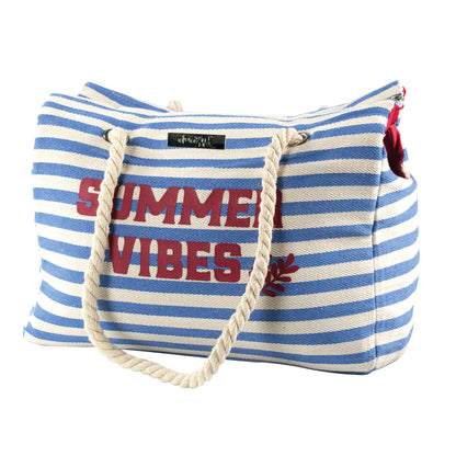 Sac de transport Summer Vibes rayé 41x19x32cm