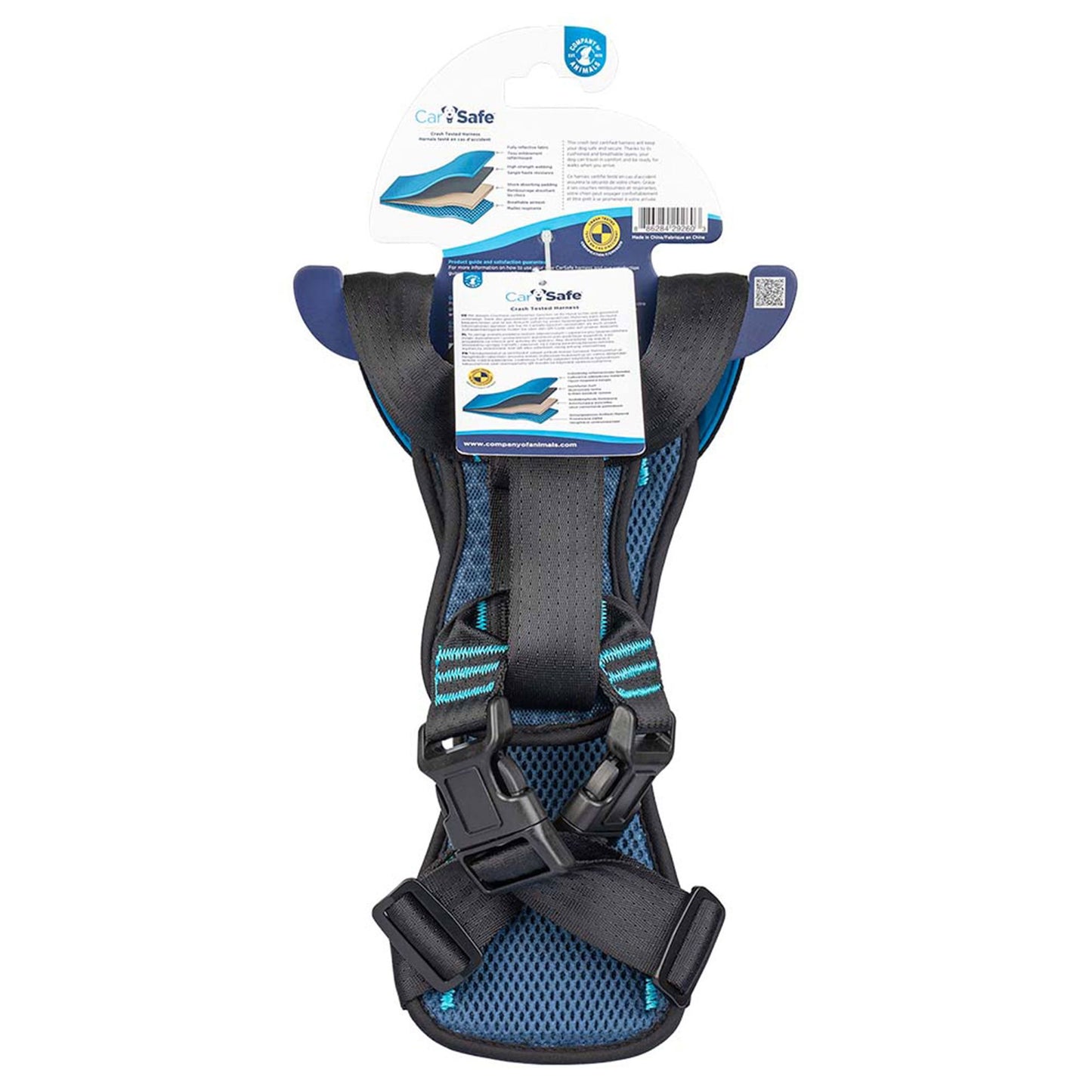 Harnais CarSafe Bleu Testé en Collision
