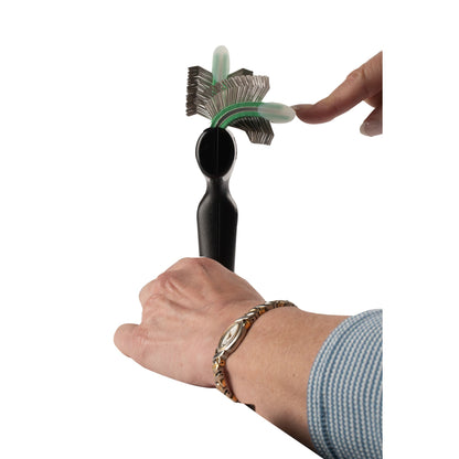 Brosse Twins finition verte picots souples