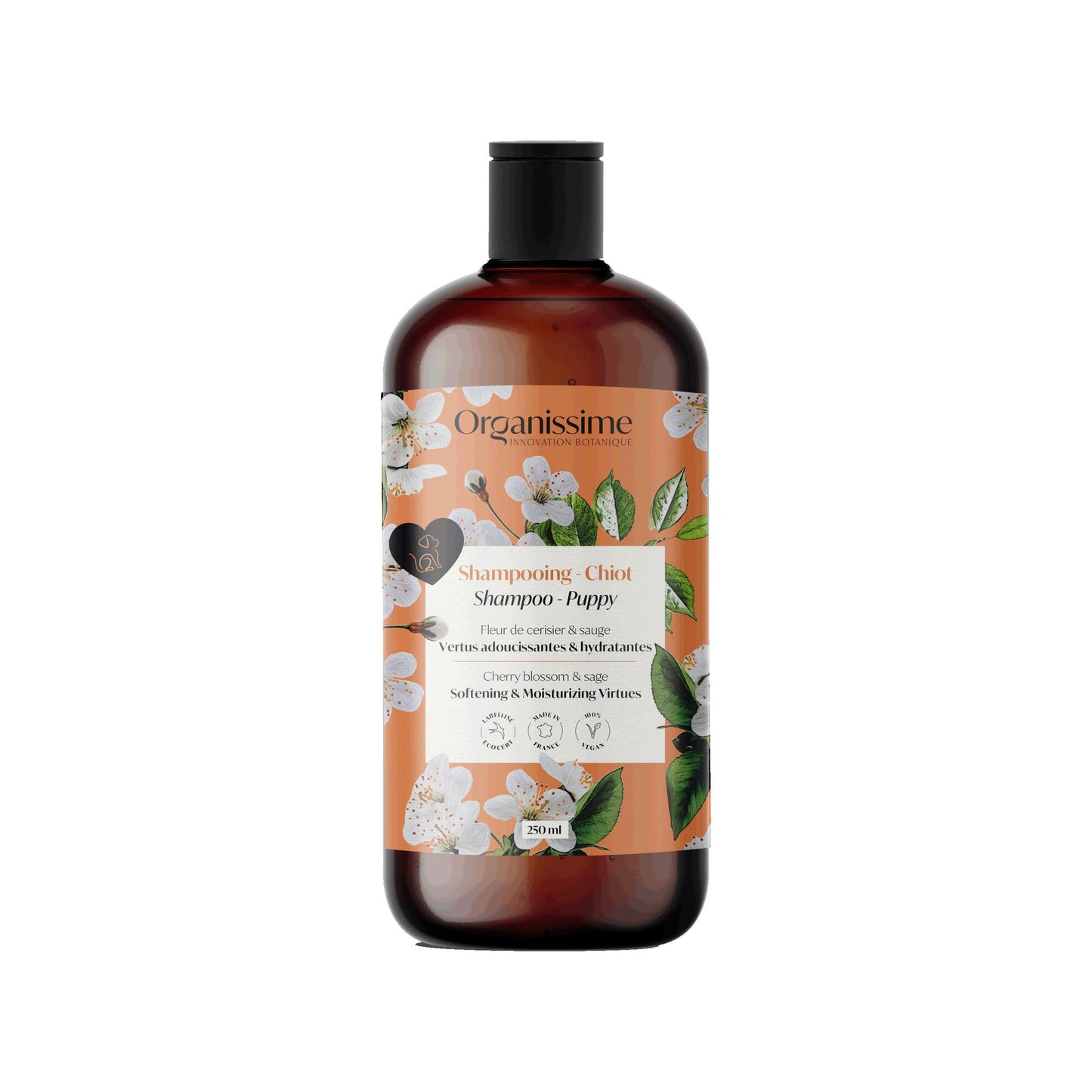 Shampoing Chiot Organissime — bio, sauge et fleur de cerisier 250ml