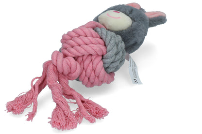 Doudou Lapin Balle Corde Lavande