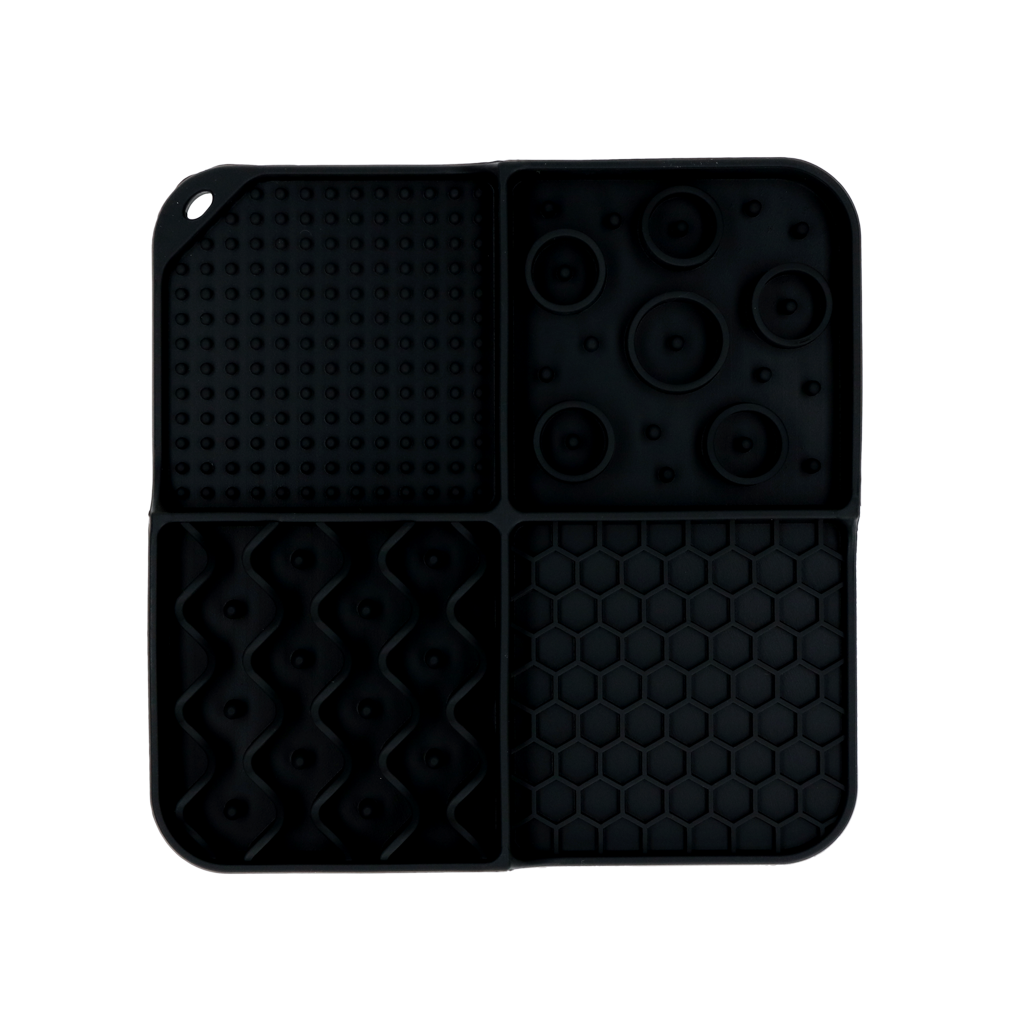 Tapis à Lécher Carré Gris 21x21 cm