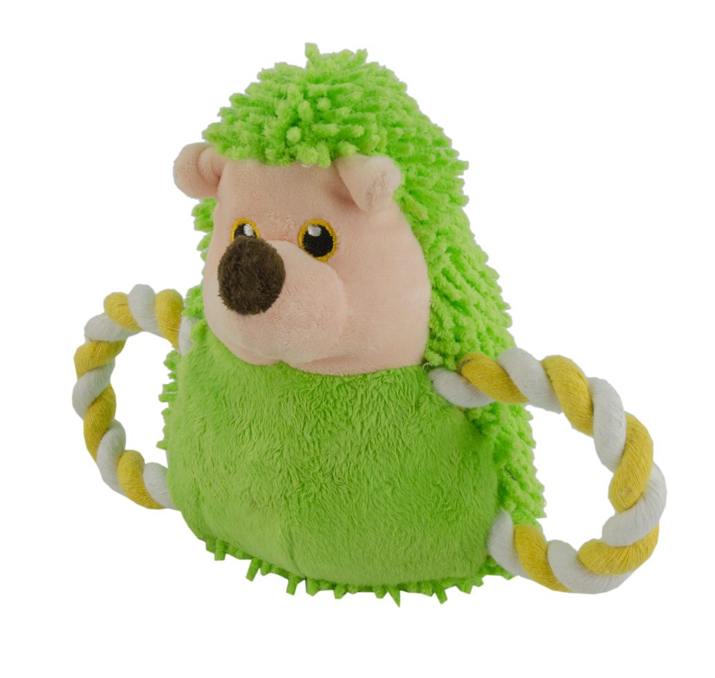 Peluche Hérisson Queue Corde Vert