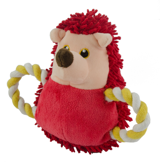 Peluche Hérisson Queue Corde Rouge