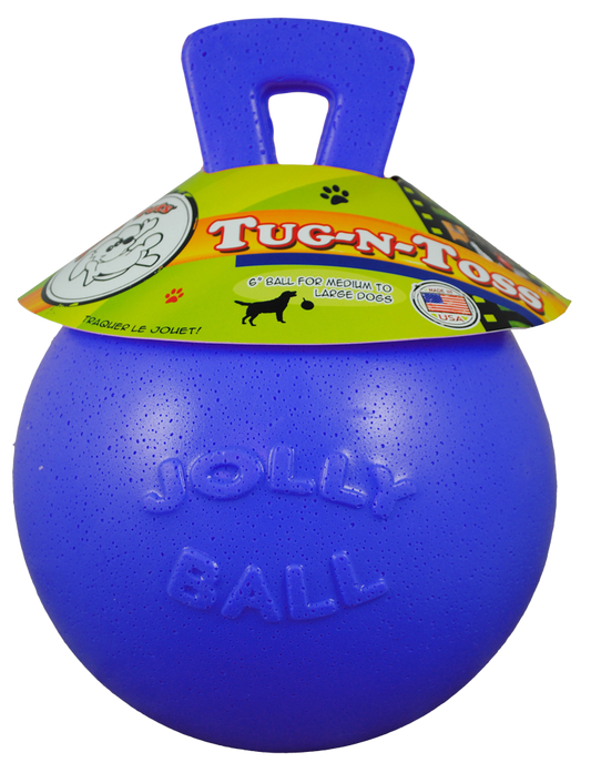 Balle Tug-n-Toss Bleu L 20 cm