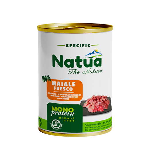 Patée Mono Protéine Porc Natua — Lot de 10 x 400g