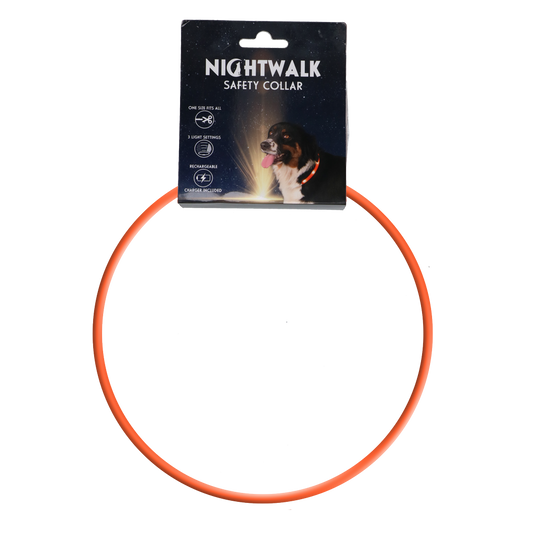 Collier Lumineux Orange - Rechargeable USB