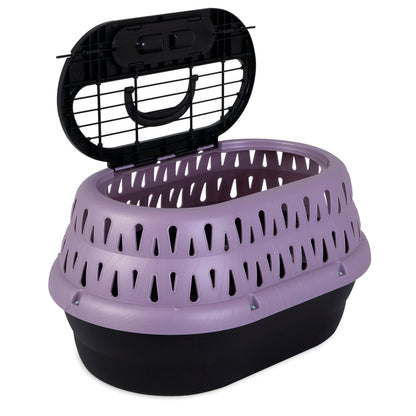 Cage de transport ouverture supérieure pourpre