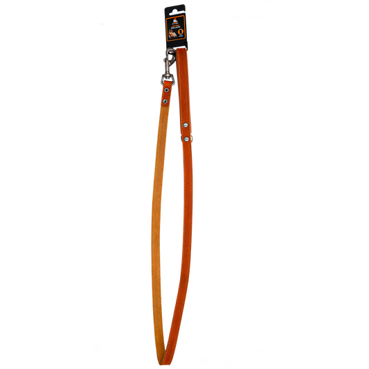 Lederleine mit gepolstertem Griff Cognac - 130 cm