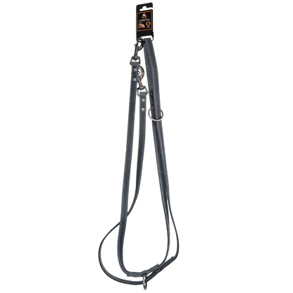 Laisse Dressage Cuir Gris - 250 cm