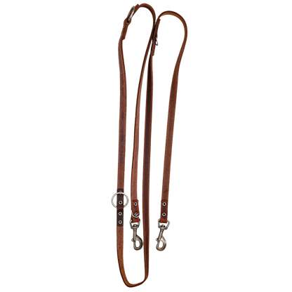 Laisse Dressage Cuir Marron - 250 cm