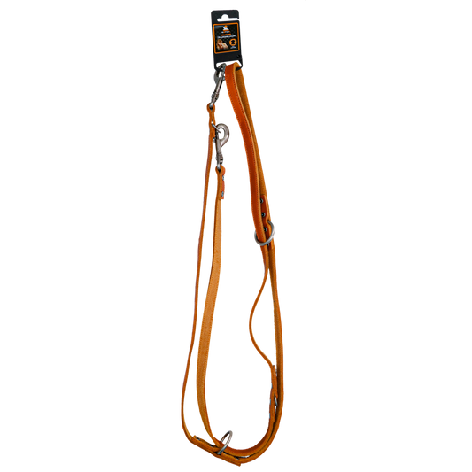 Laisse Dressage Cuir Cognac - 250 cm