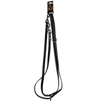 Laisse Dressage Cuir Noir - 250 cm