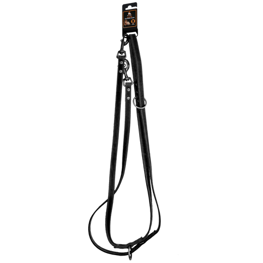 Trainingsleine aus Leder Schwarz - 250 cm