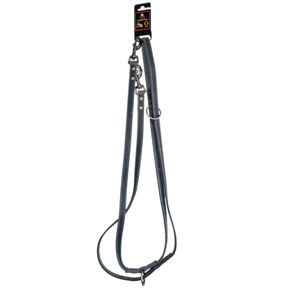 Laisse Dressage Cuir Gris - 250 cm