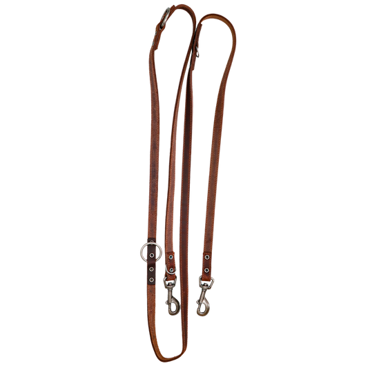 Trainingsleine aus Leder Braun - 250 cm