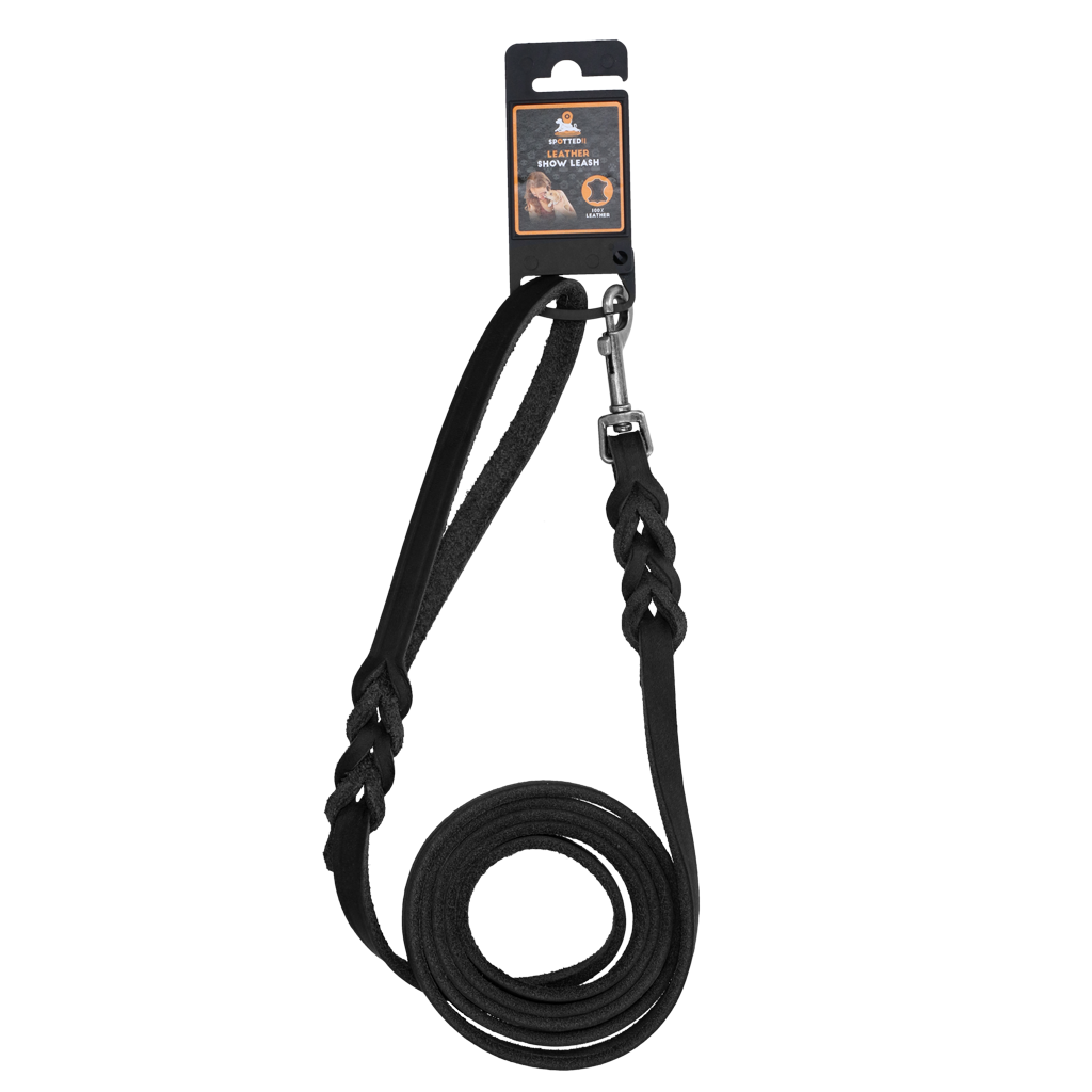 Lederleine Schwarz 1,6 cm - 180 cm