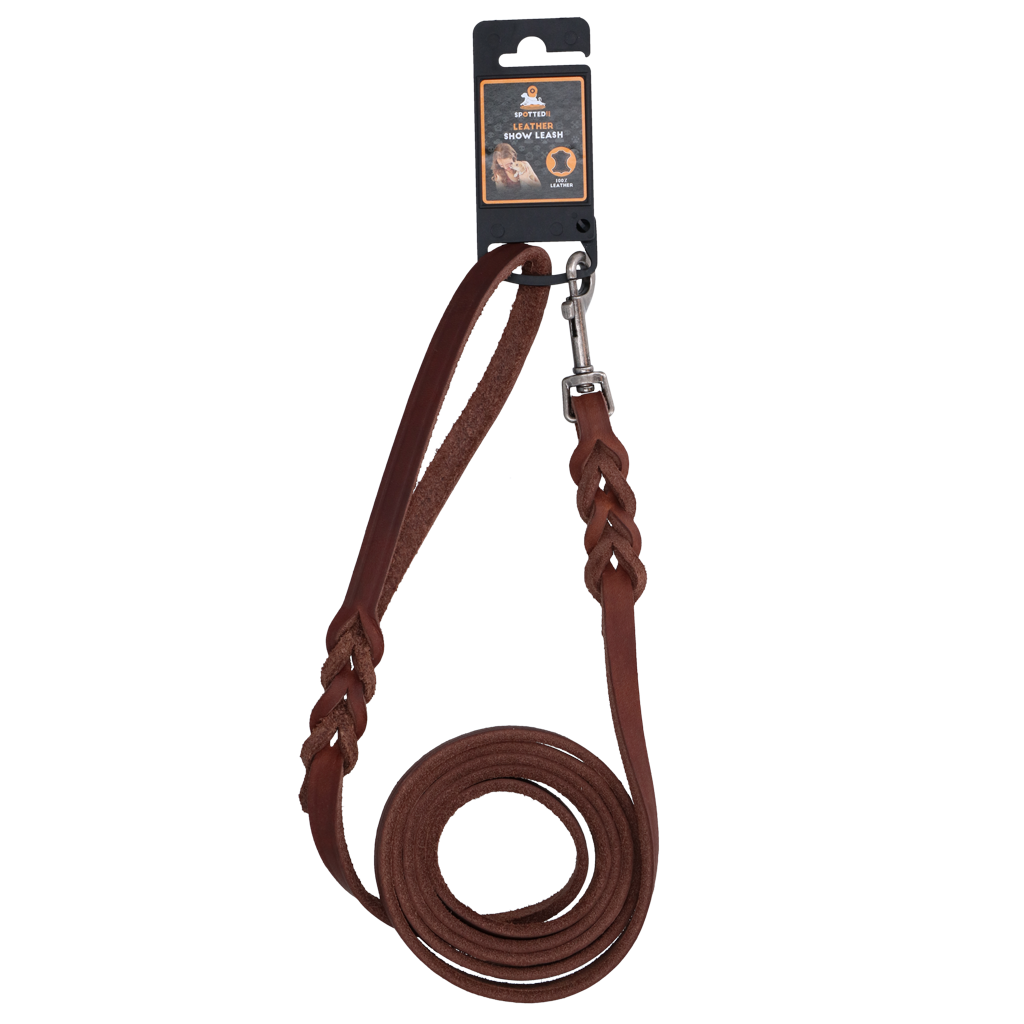 Laisse Cuir Marron 1,8 cm - 180 cm