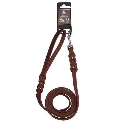 Laisse Cuir Marron 1,8 cm - 180 cm