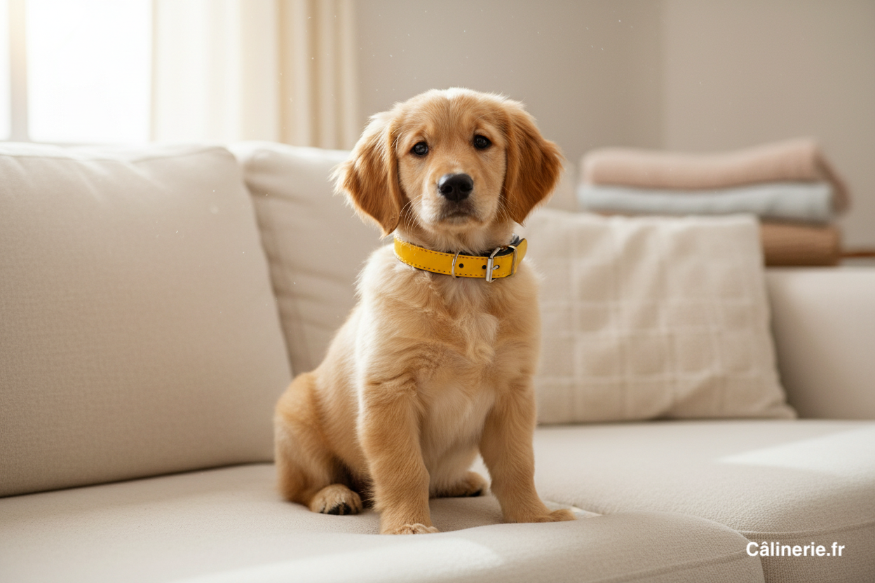 Collier rembourré Gloria Jaune 30 x 1,5 cm