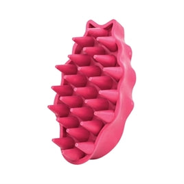 Brosse massante en caoutchouc rose