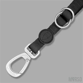 Laisse réglable recyclée Pureness noire – Taille S/M