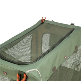 Cage de voyage pliable vert olive/beige 64x95,5 cm