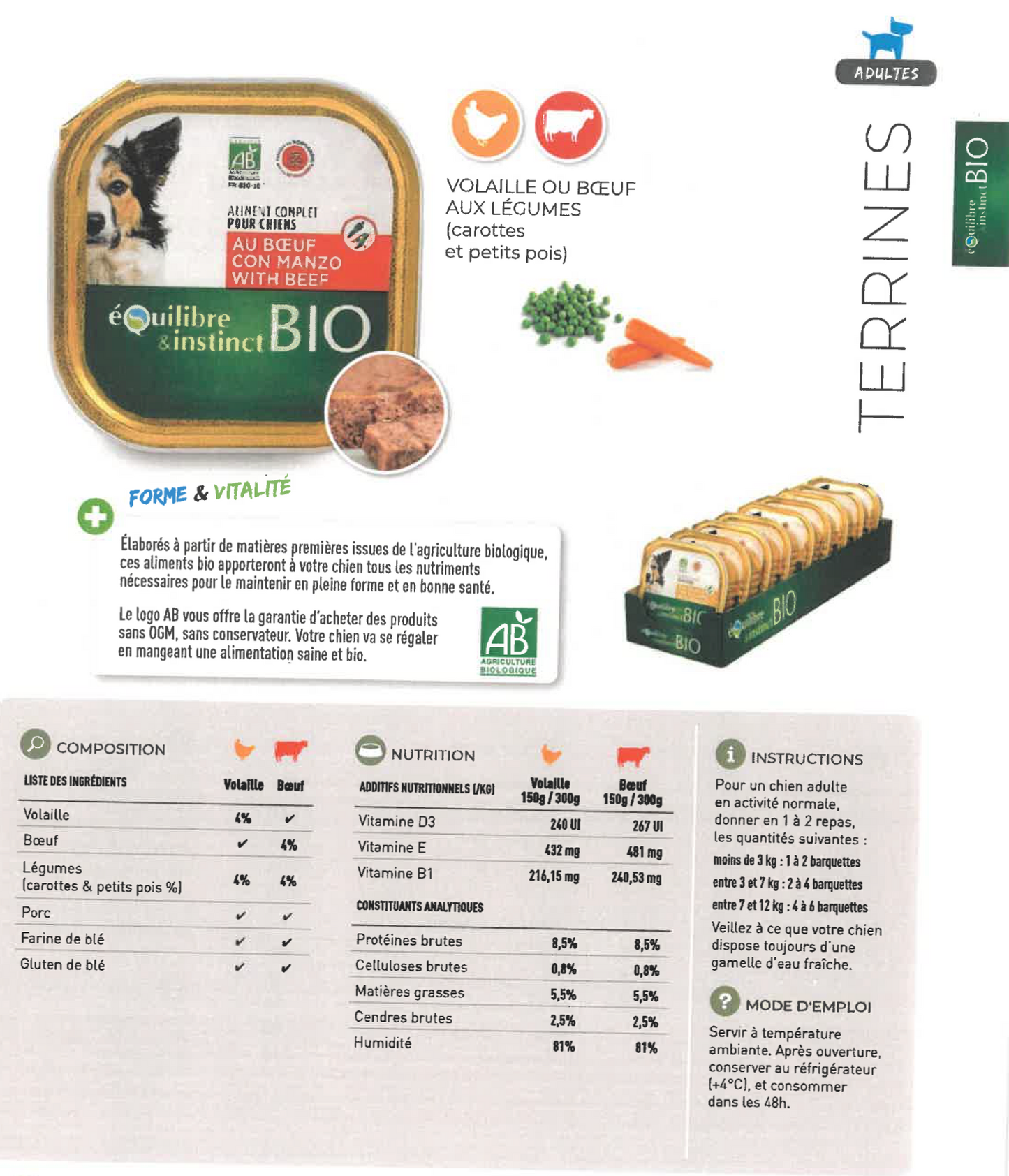 Terrine BIO Volaille - Lot de 6 x 100g
