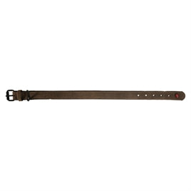Collier en cuir doublé néoprène marron 70 × 3 cm