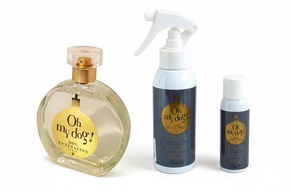 Parfum Oh My Dog — mise en scène 3 produits