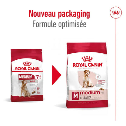 Croquettes Royal Canin Medium Adult 7+ 4kg