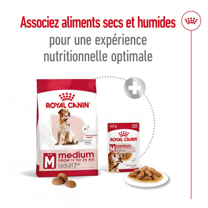 Croquettes Royal Canin Medium Adult 7+ 4kg
