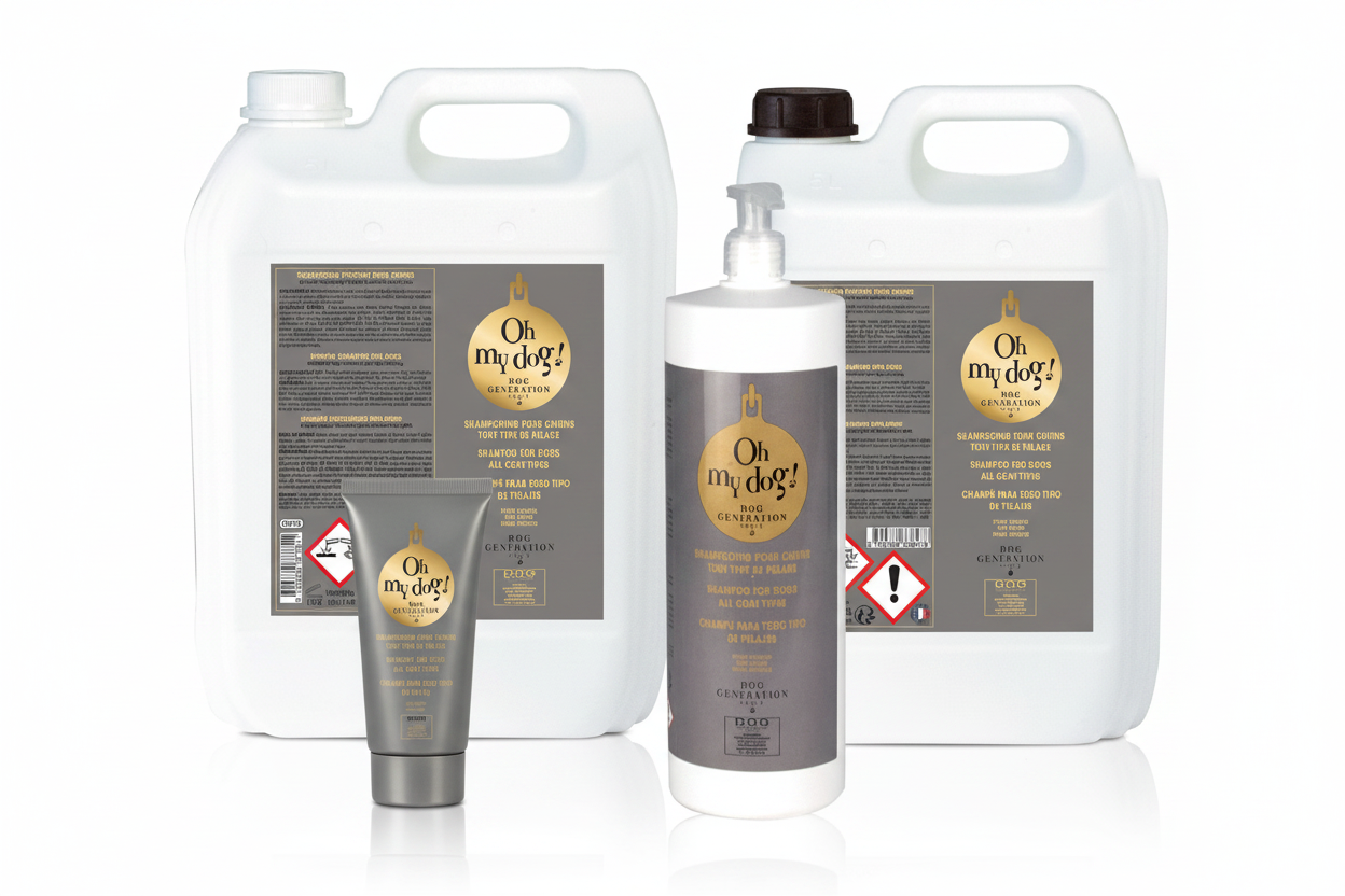 Shampoing Oh My Dog — mise en scène 4 formats