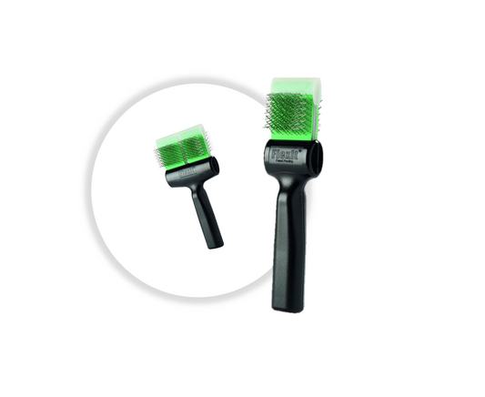 Brosse Twins finition verte picots souples